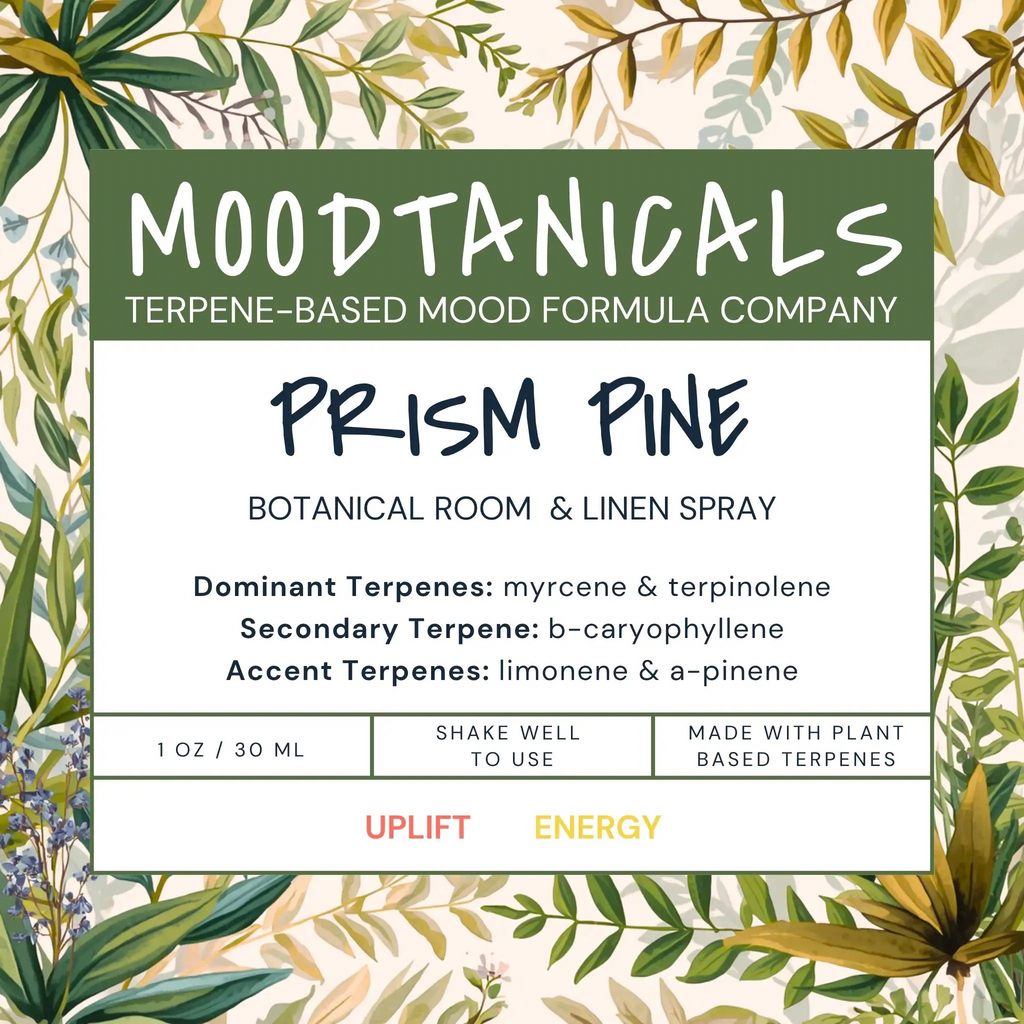 Moodtanicals Prism Pine Botanicals Room & Linen Spray Label